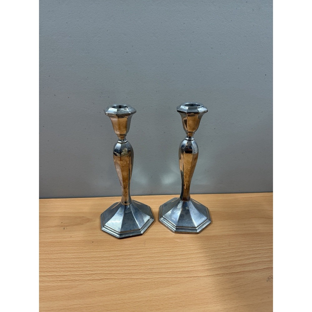 Wallace 5010 Silversmiths Silver Candle Stick‎ Holders Candlestick Vintage